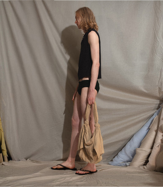 BB Sack in Beige Suede