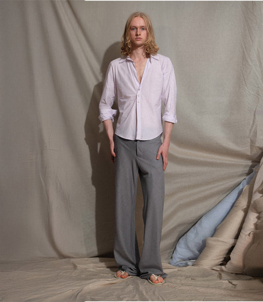 Bias Shirt in Checkered Cotton