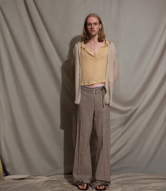 Pintuck Trousers in Wool