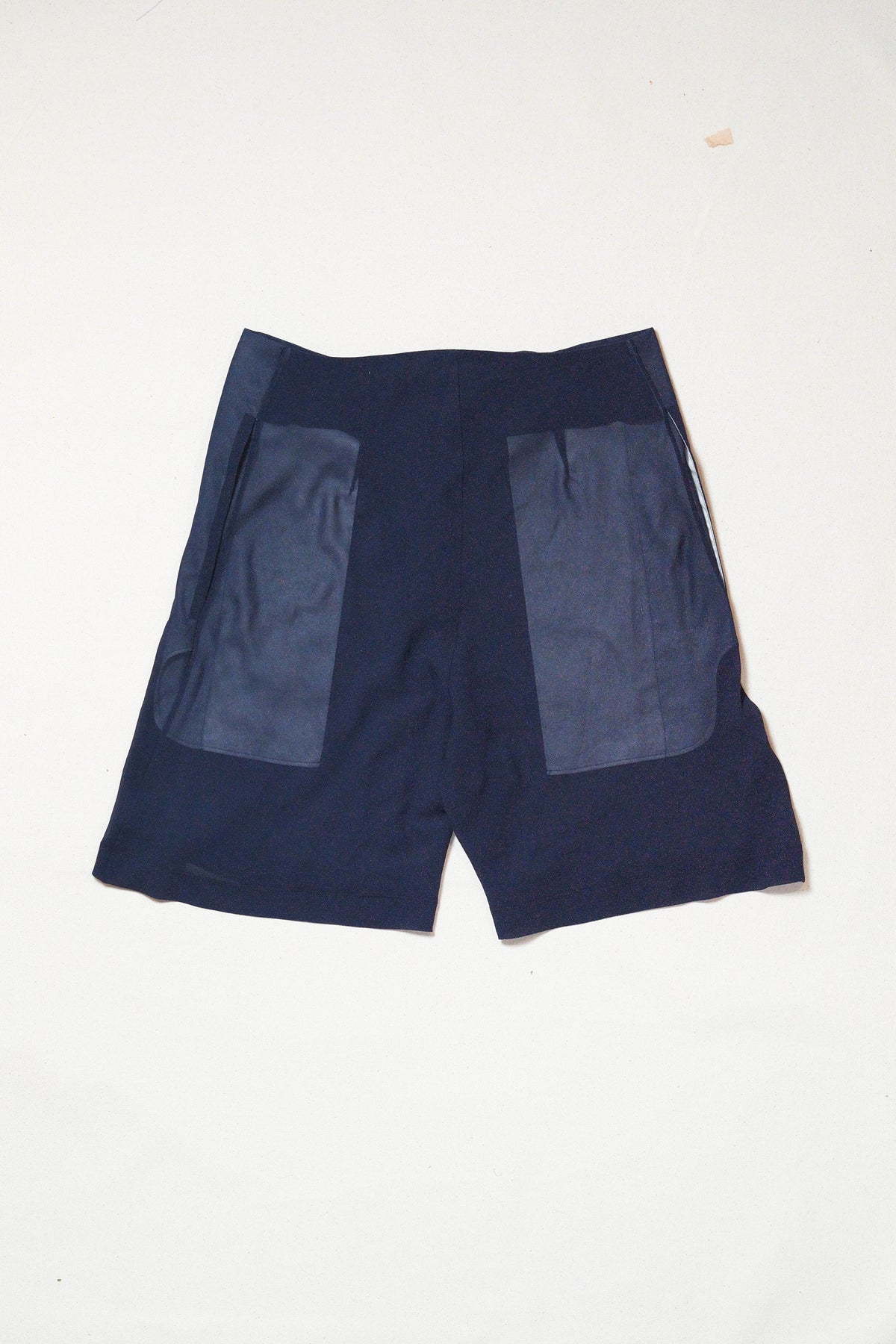 Bias Shorts in Navy Silk
