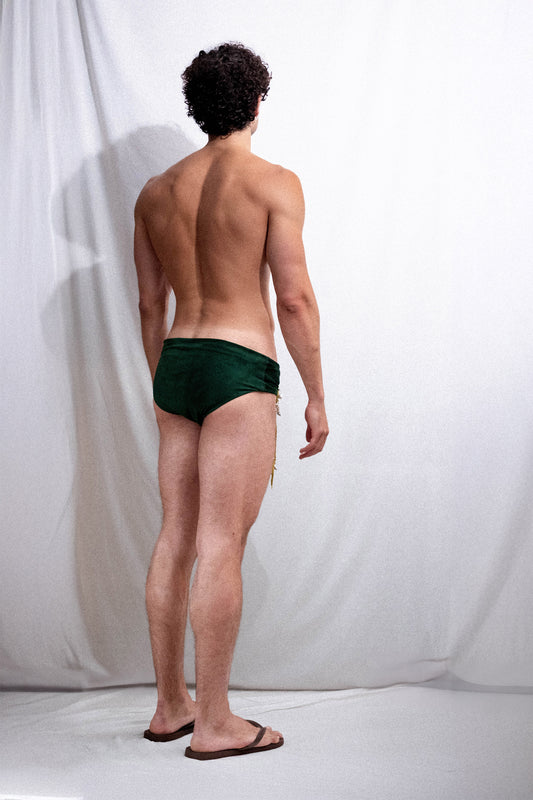 Drapped Speedo in Nappa Suede