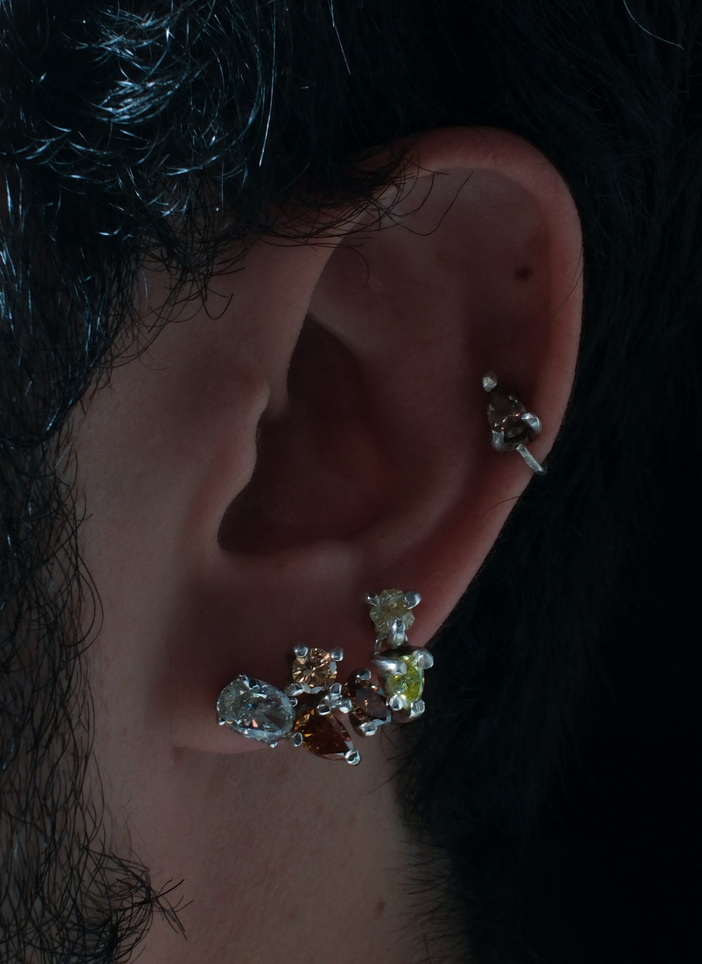 Green Diamond Earring