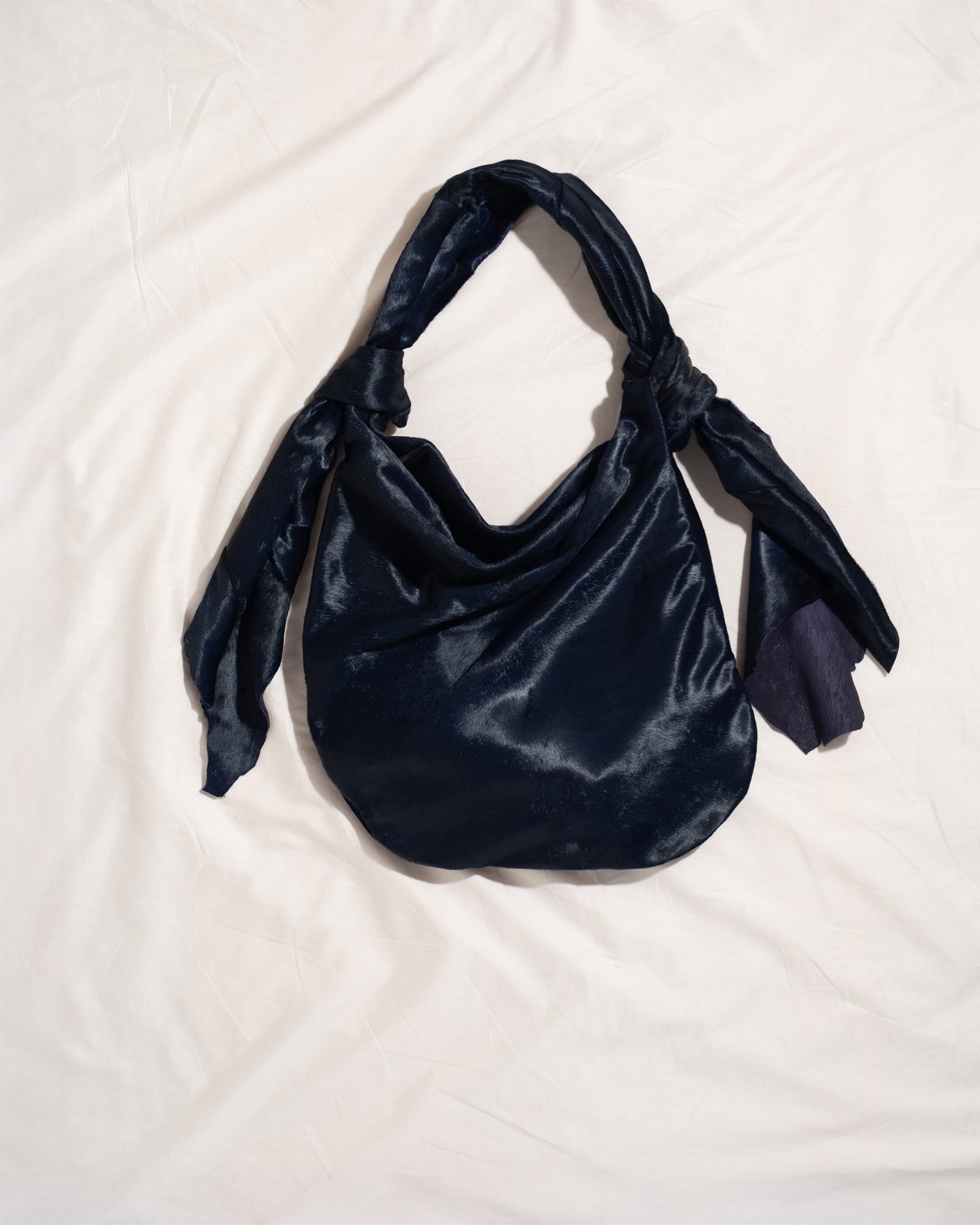 BB Sack in Navy Hair-on-Hide