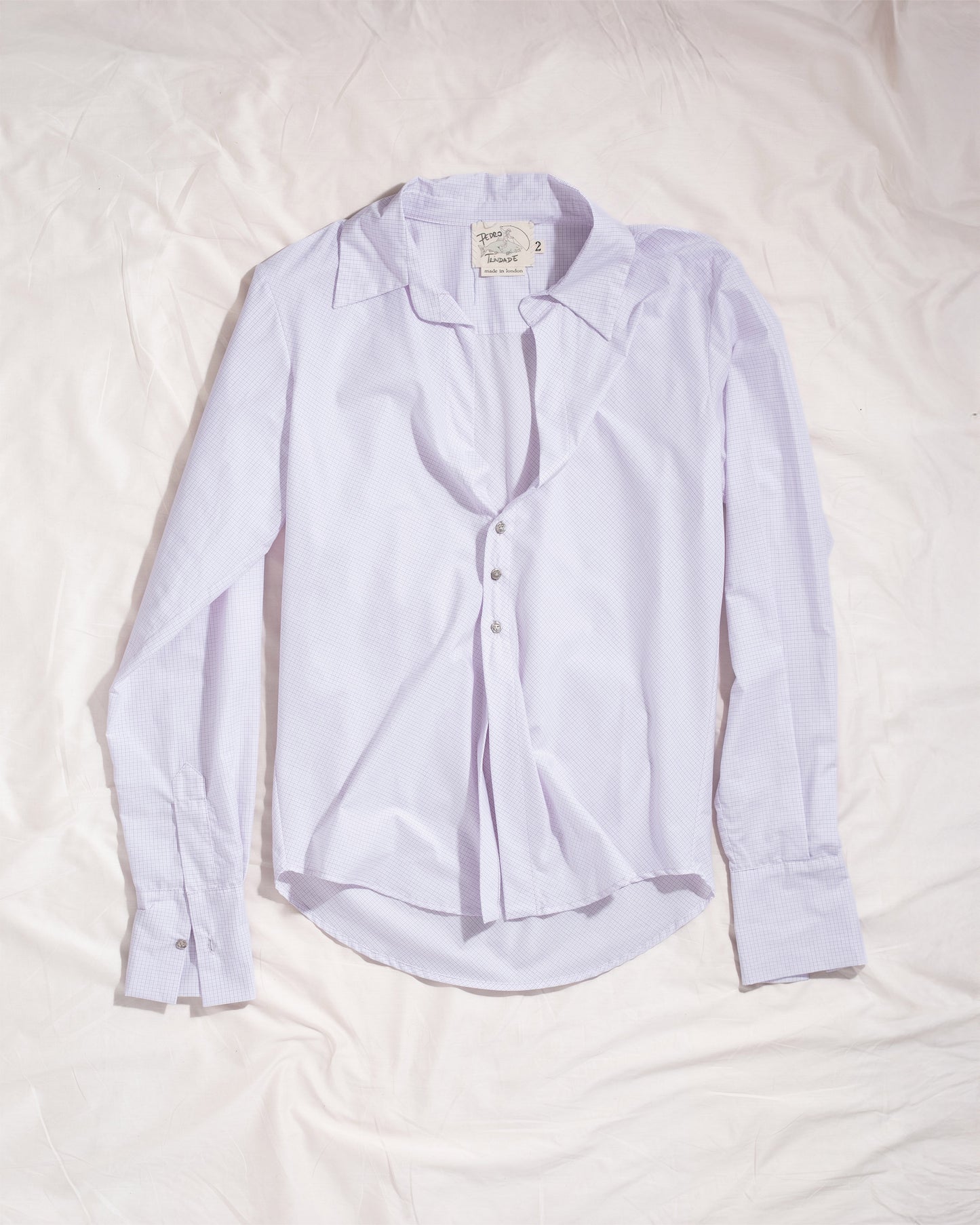 Bias Shirt in Checkered Cotton