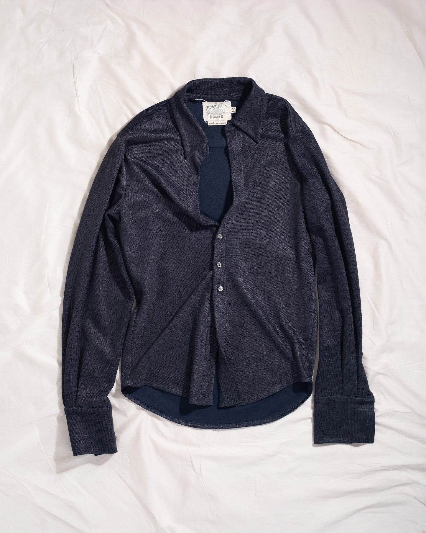 Bias Shirt in Navy