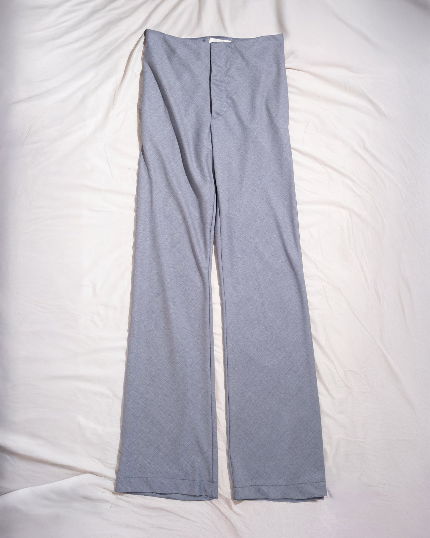 Bias Trouser in Light Blue Wool