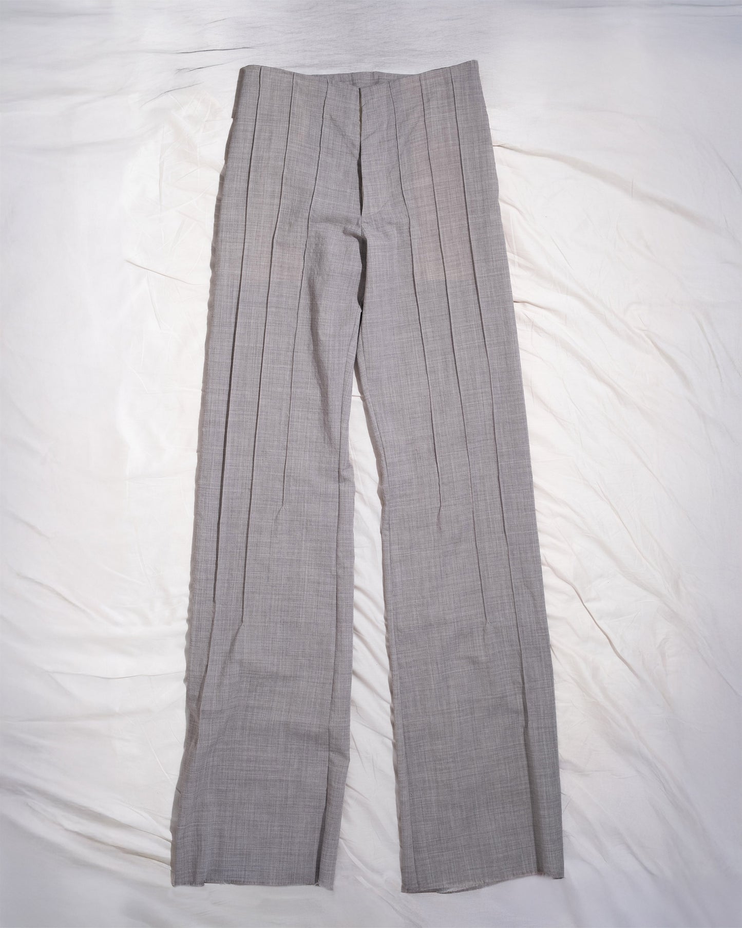 Pintuck Trousers in Wool