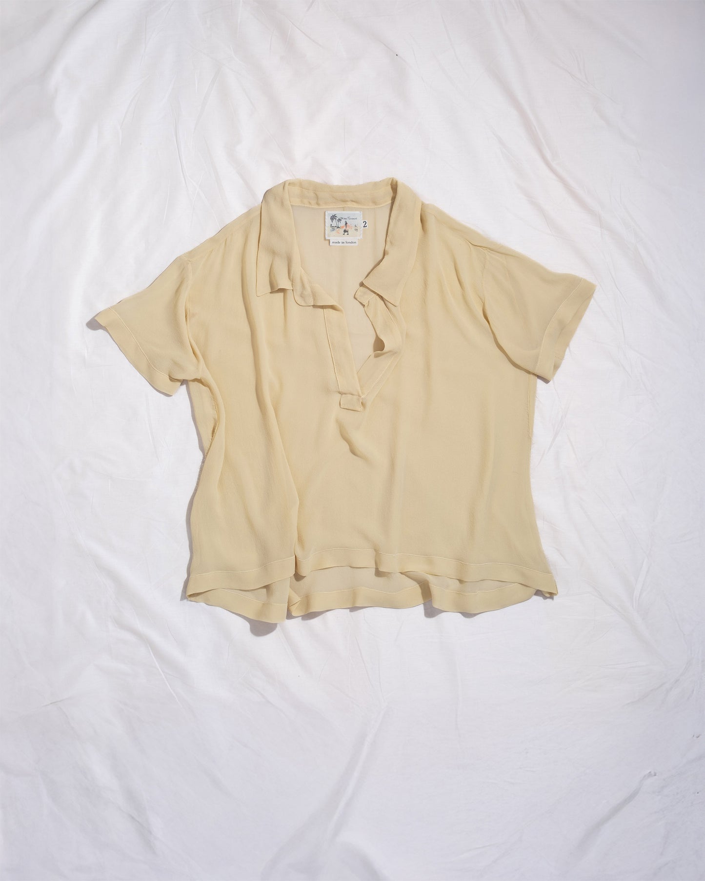 Silk Polo in Yellow