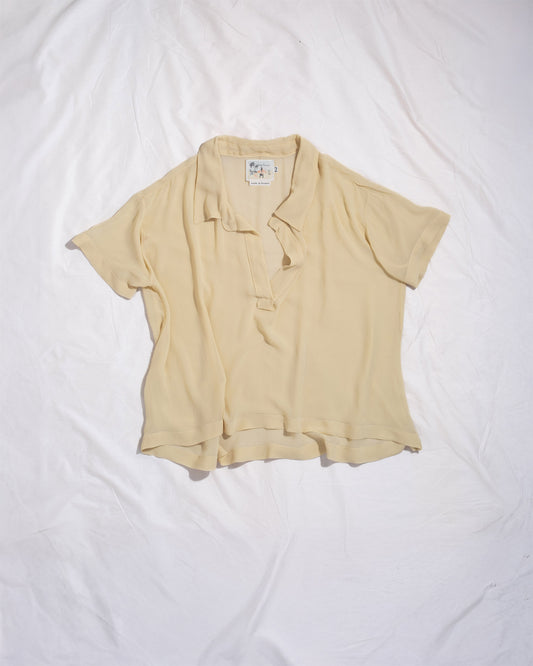 Silk Polo in Yellow