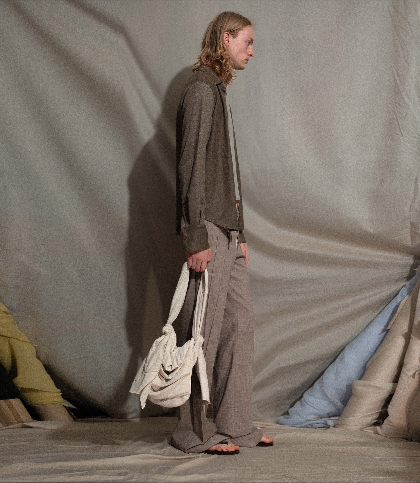 BB Bag in Grey Cotton Jersey