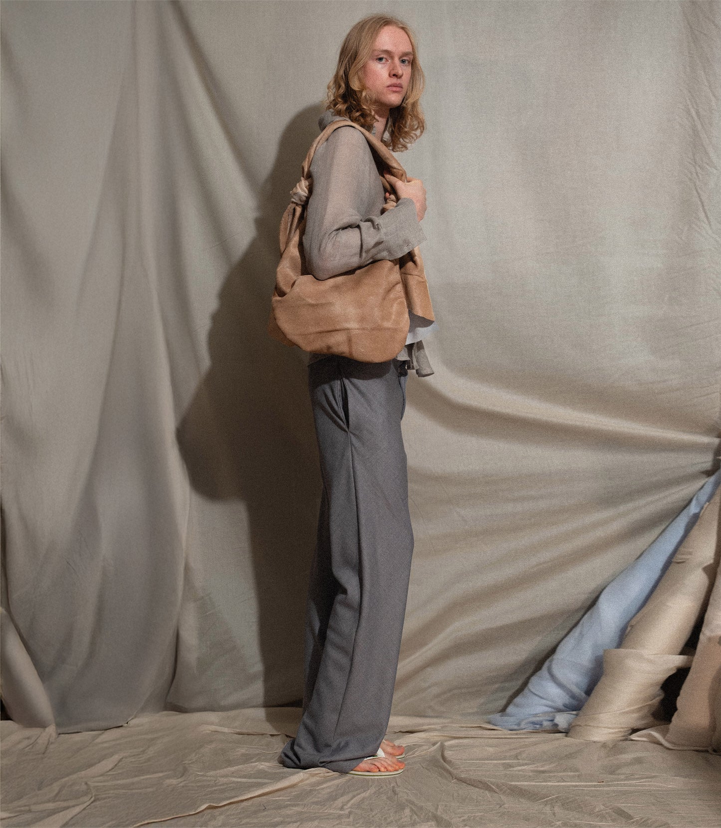 BB Sack in Beige Hair-on-Hide