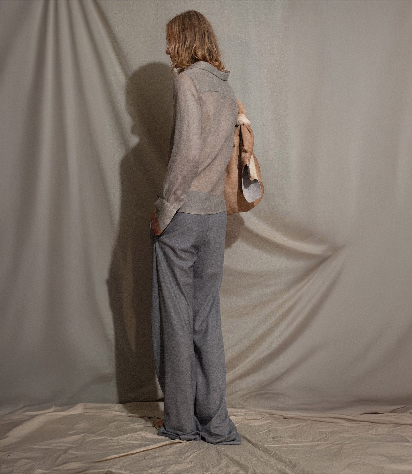 BB Sack in Beige Hair-on-Hide