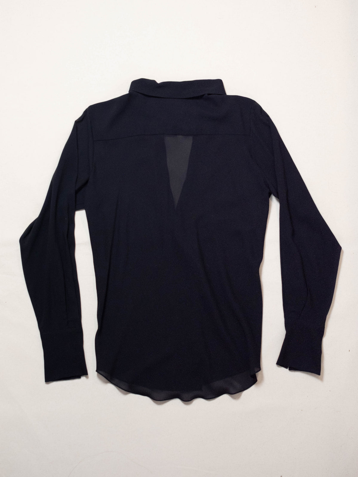 Bias Shirt in Black Silk