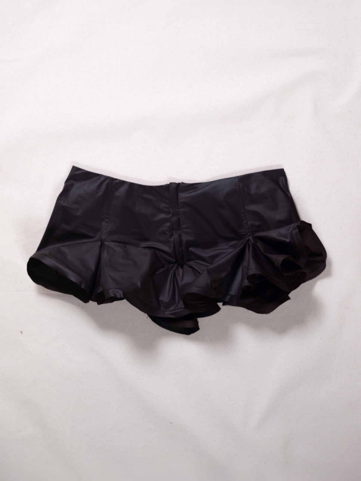 Slutty Mini Skirt in Brown Nylon