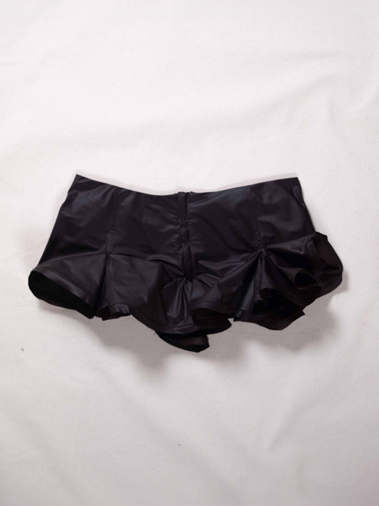 Slutty Mini Skirt in Brown Nylon
