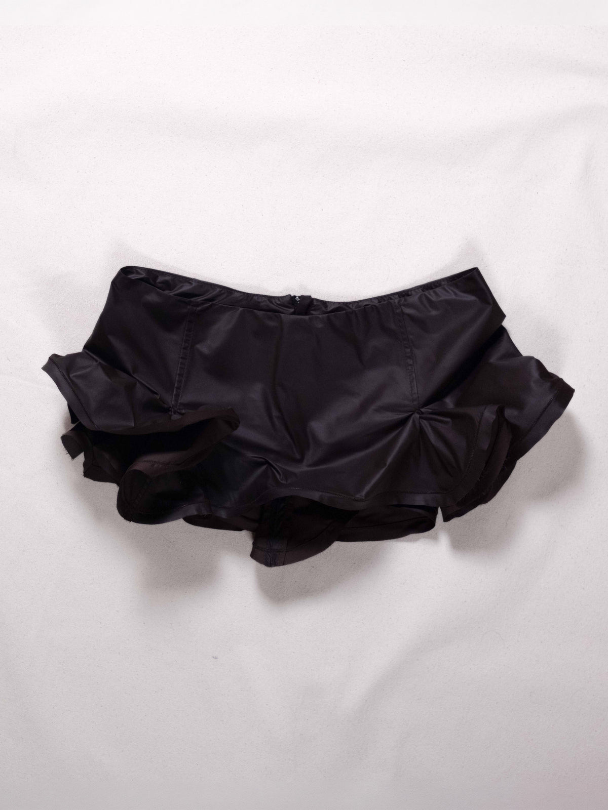 Slutty Mini Skirt in Brown Nylon