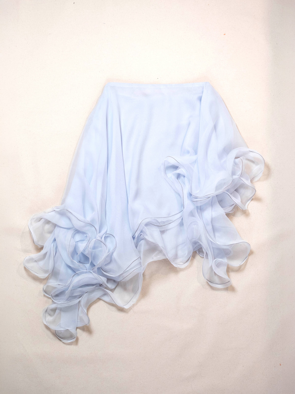 Silk Circle Top in Baby Blue