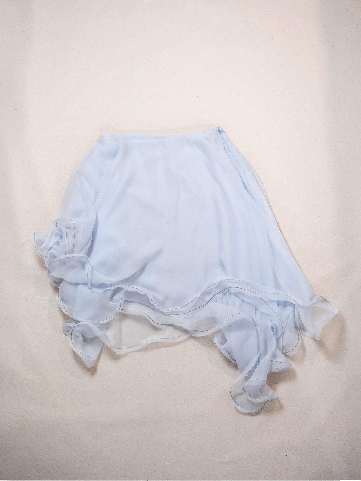Silk Circle Skirt in Baby Blue