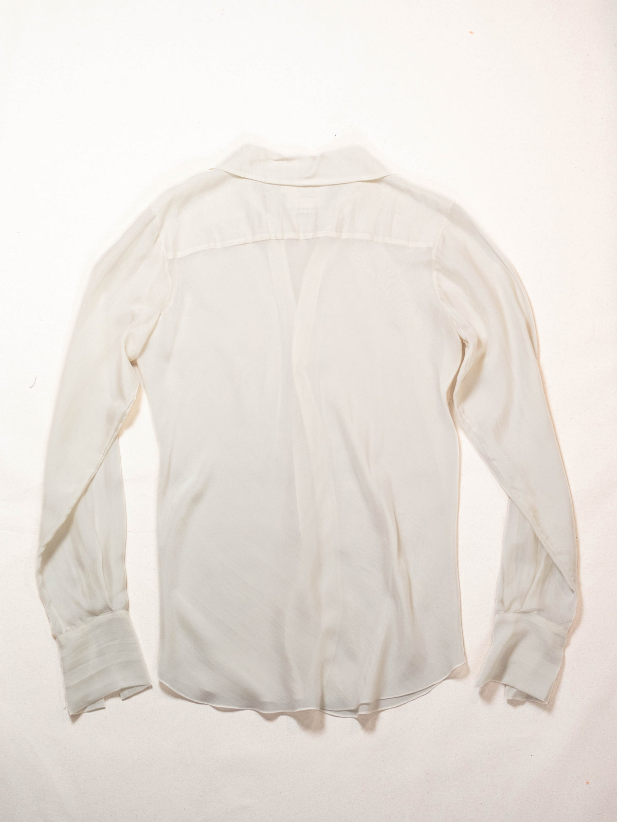 Bias Shirt in Ivory Silk