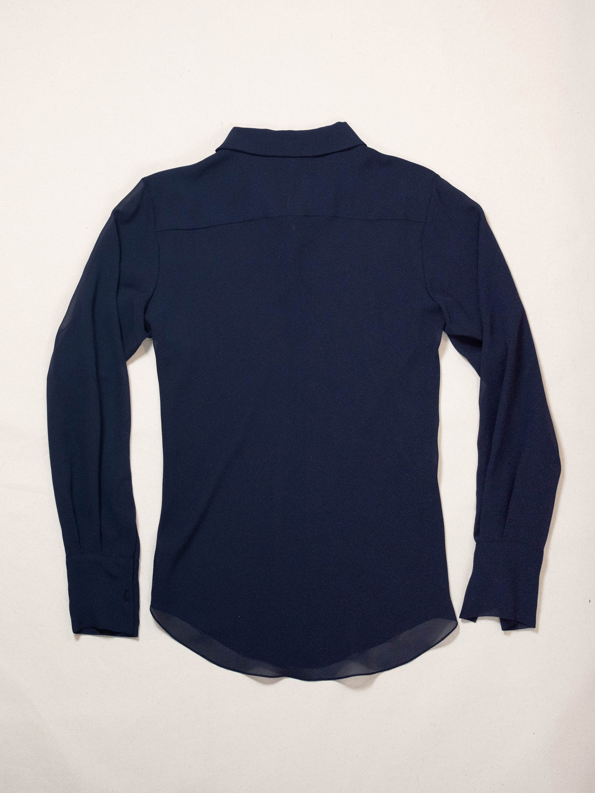 Bias Shirt in Navy Silk