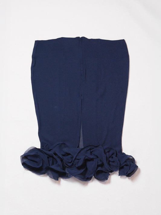 Slutty Pencil Skirt in Navy Silk