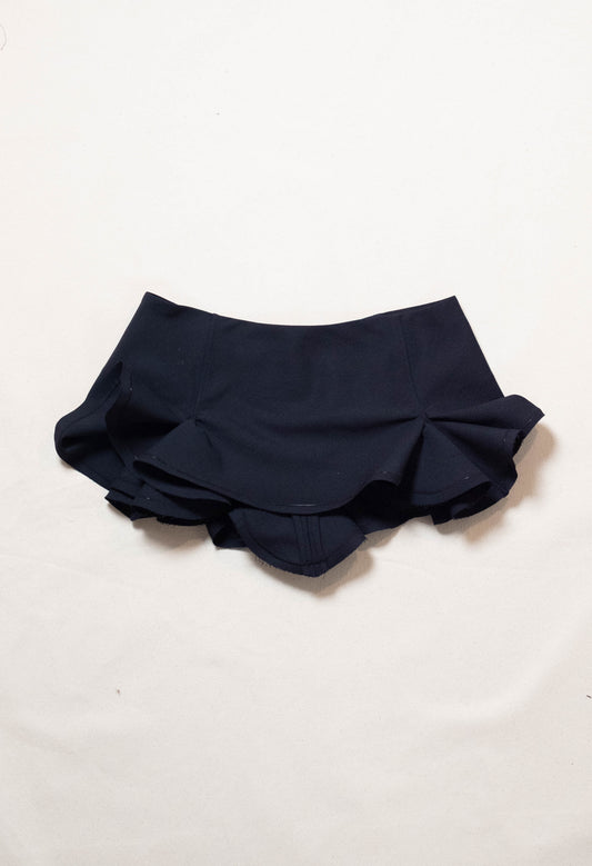 Slutty Mini Skirt in Navy Wool