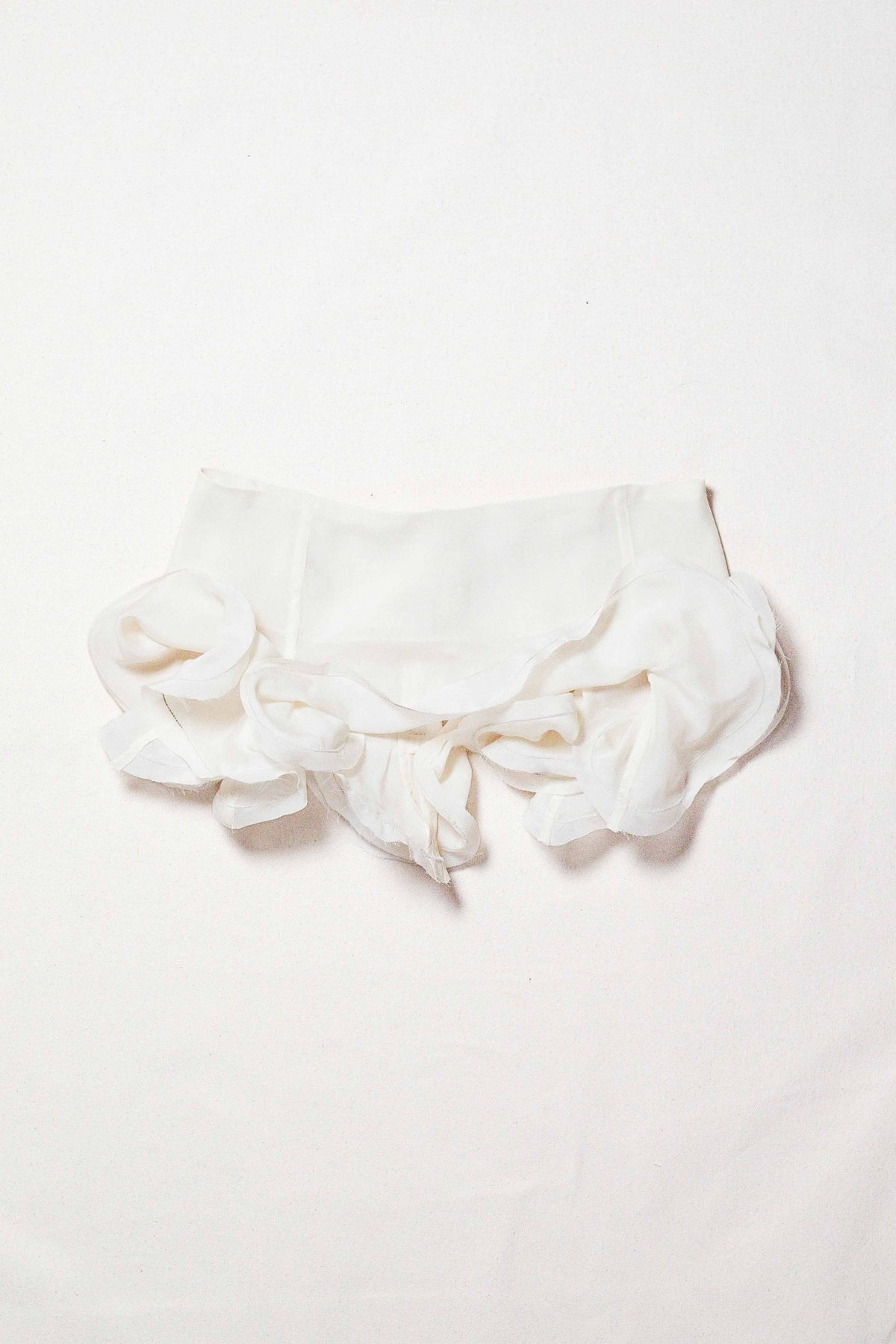 Slutty Mini Skirt in Ivory Silk