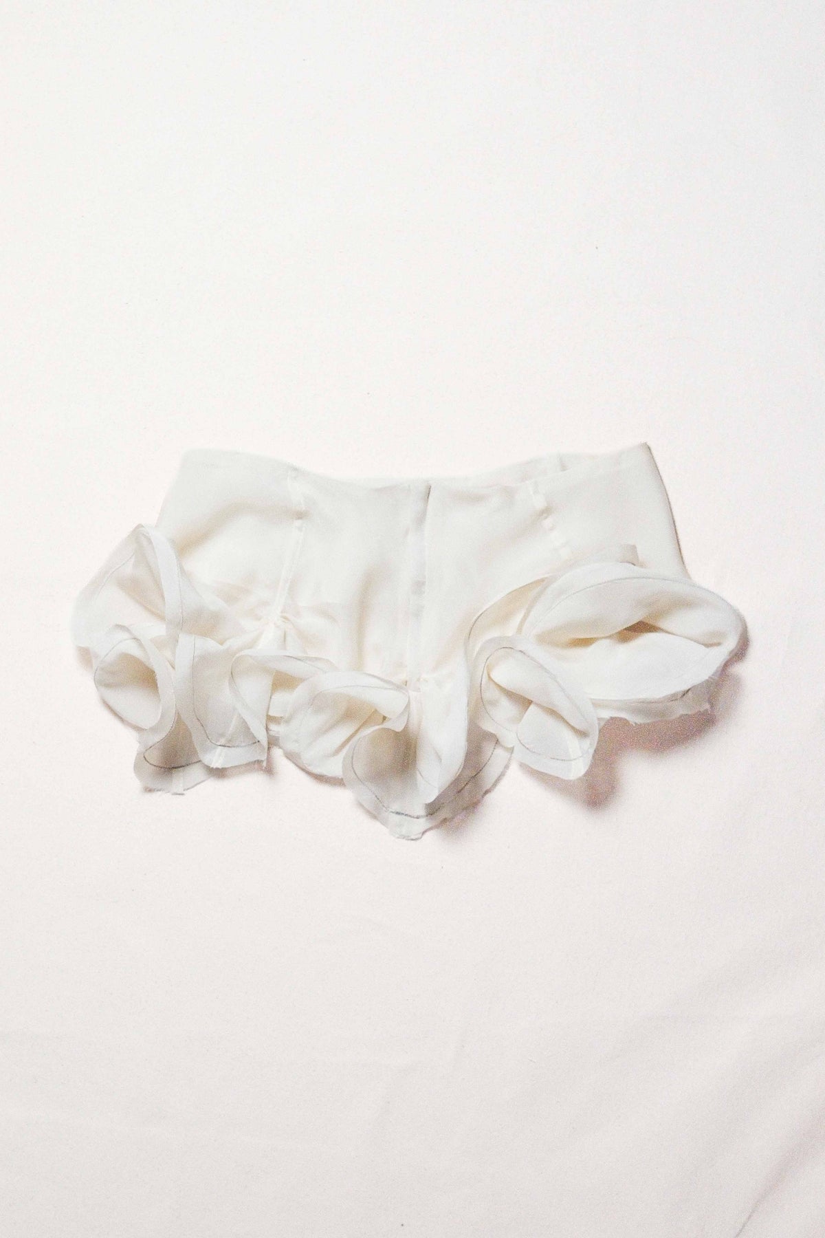 Slutty Mini Skirt in Ivory Silk