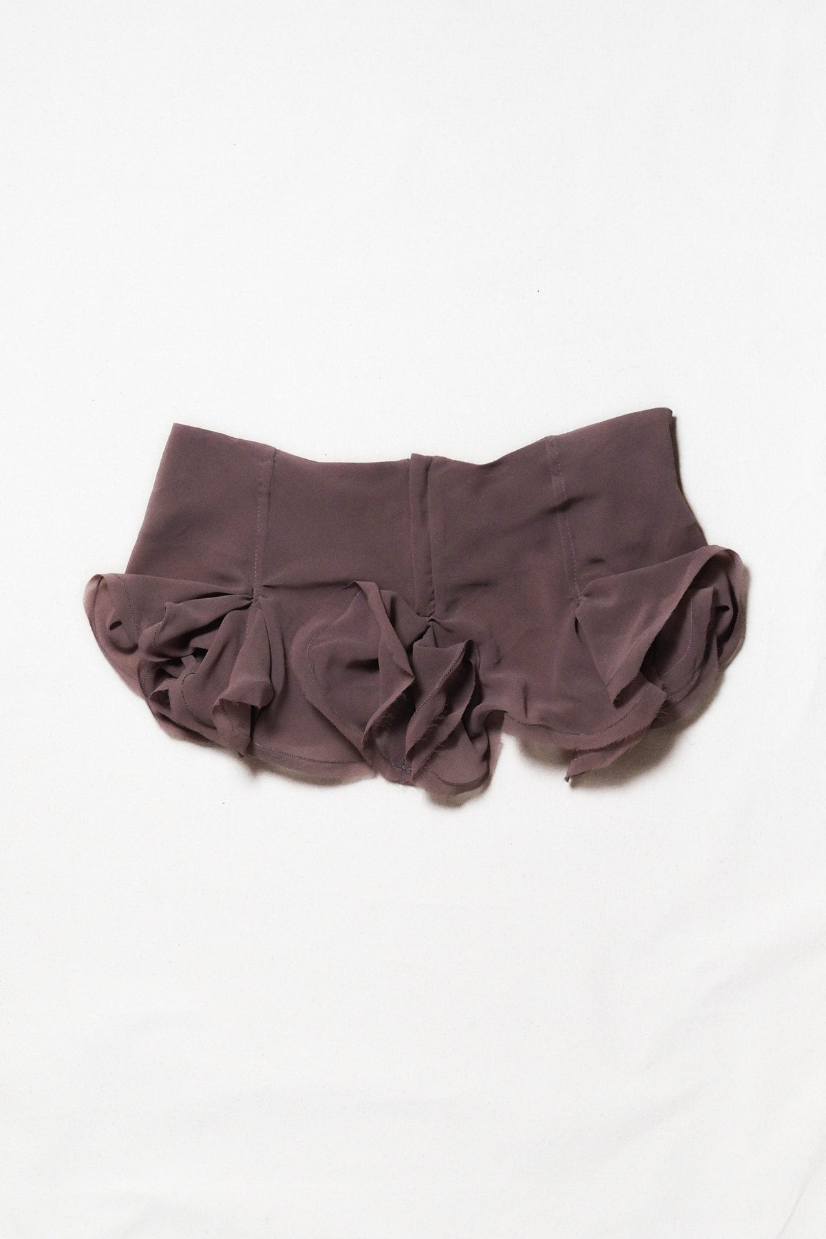 Slutty Mini Skirt in Brown Silk