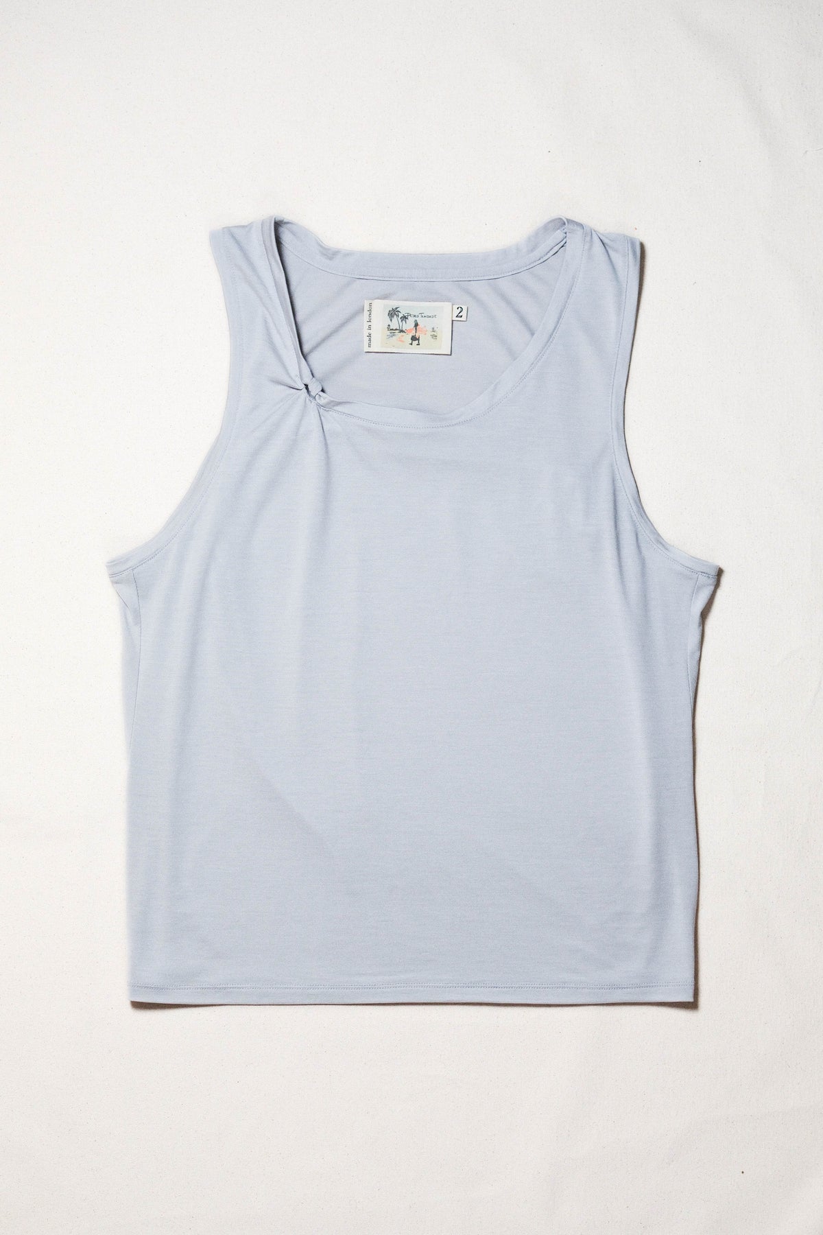 Knot Vest in Light Grey