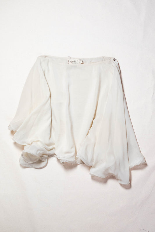Silk Circle Skirt in Ivory