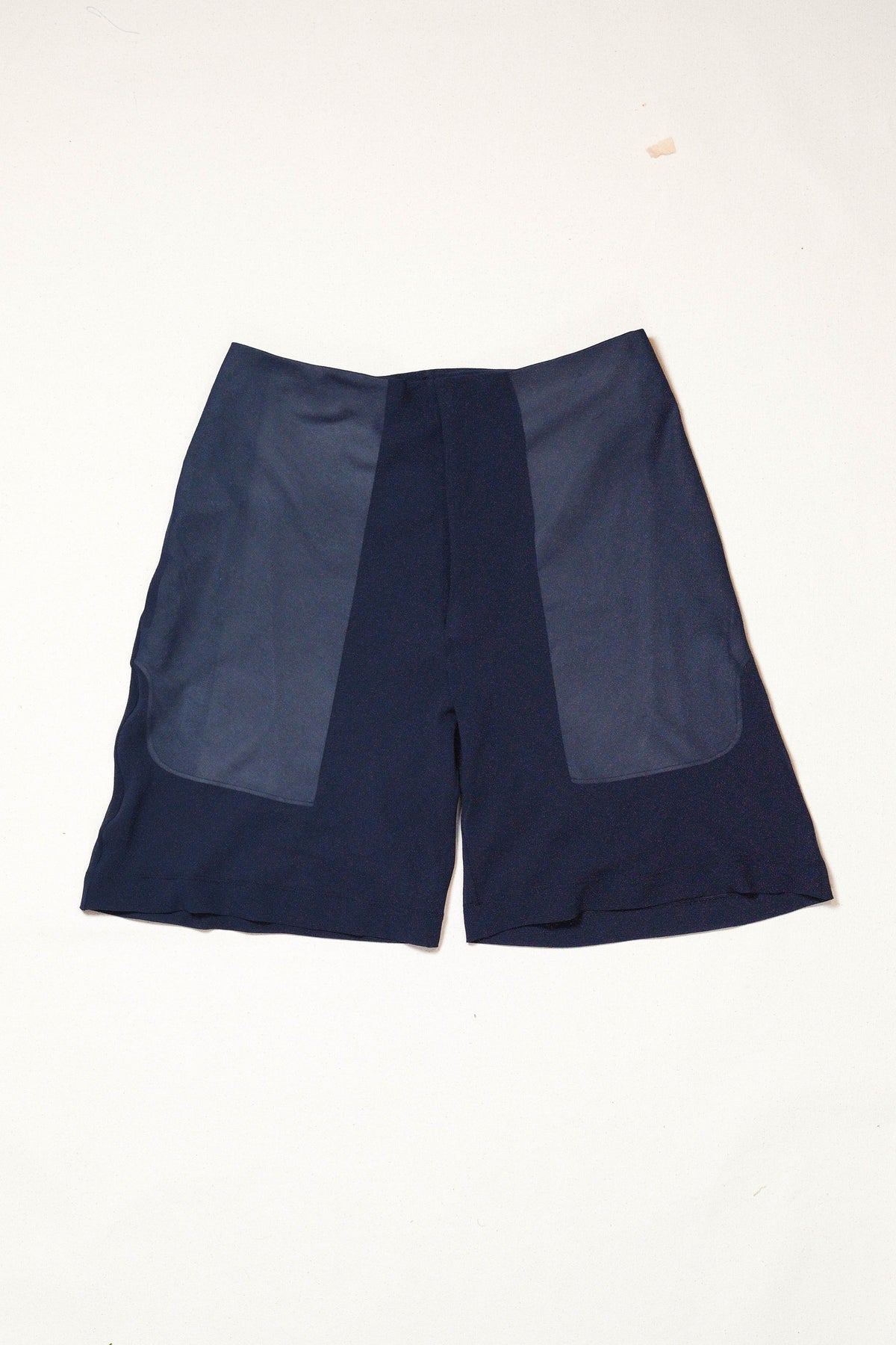 Bias Shorts in Navy Silk