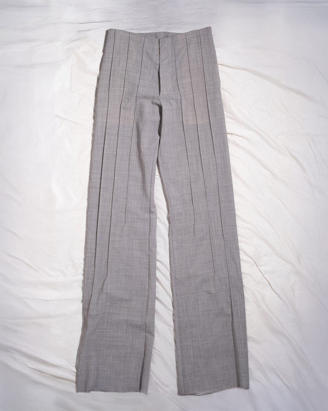 pintuck trousers in wool