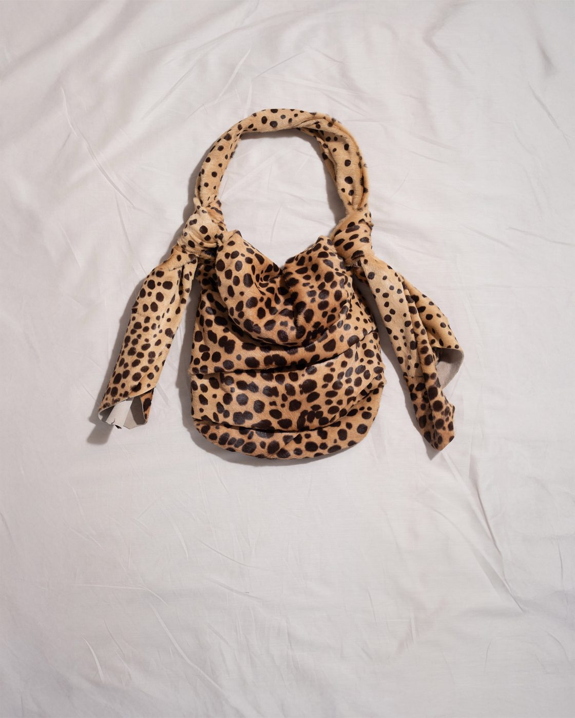 bb bag in leopard print hair on hide