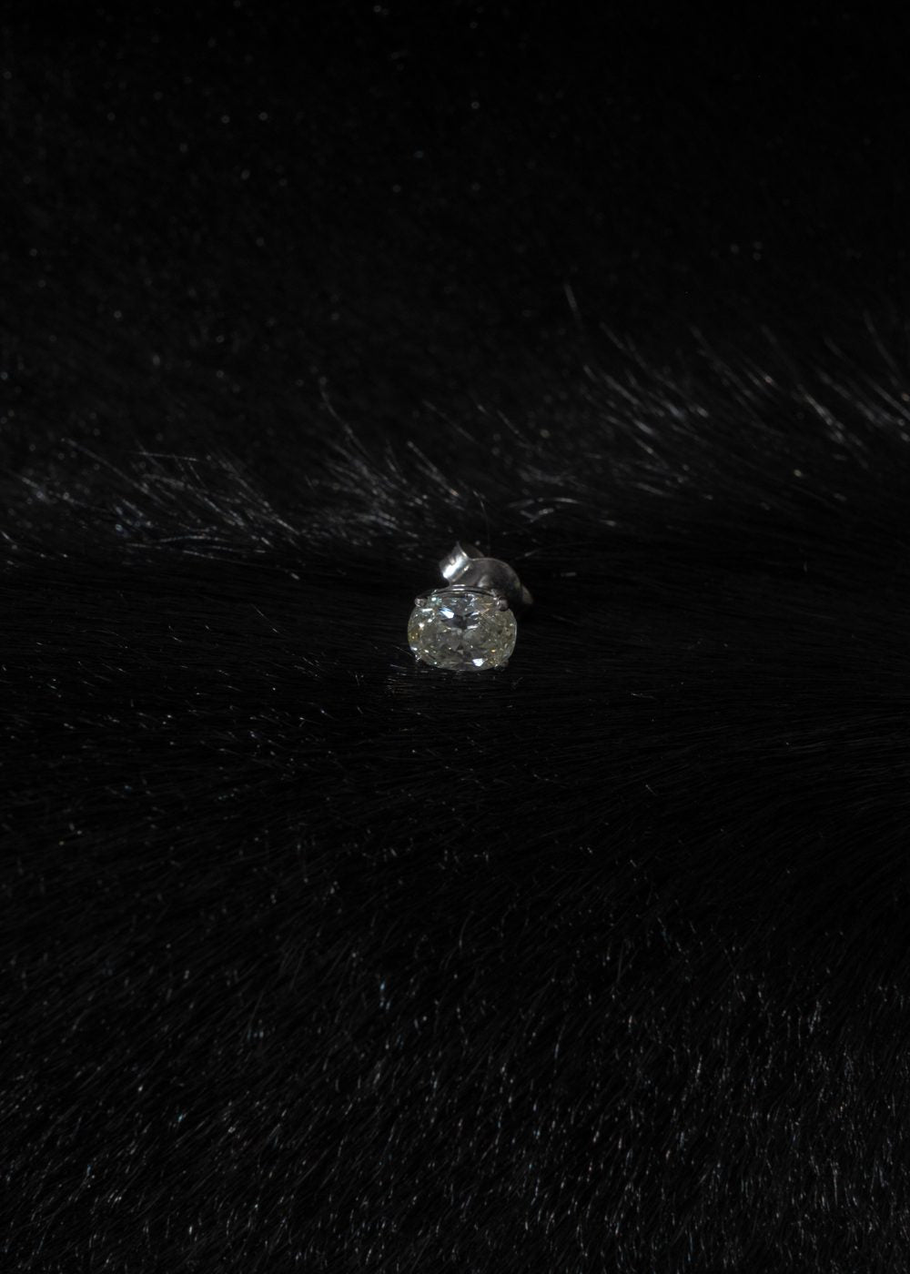green diamond earring